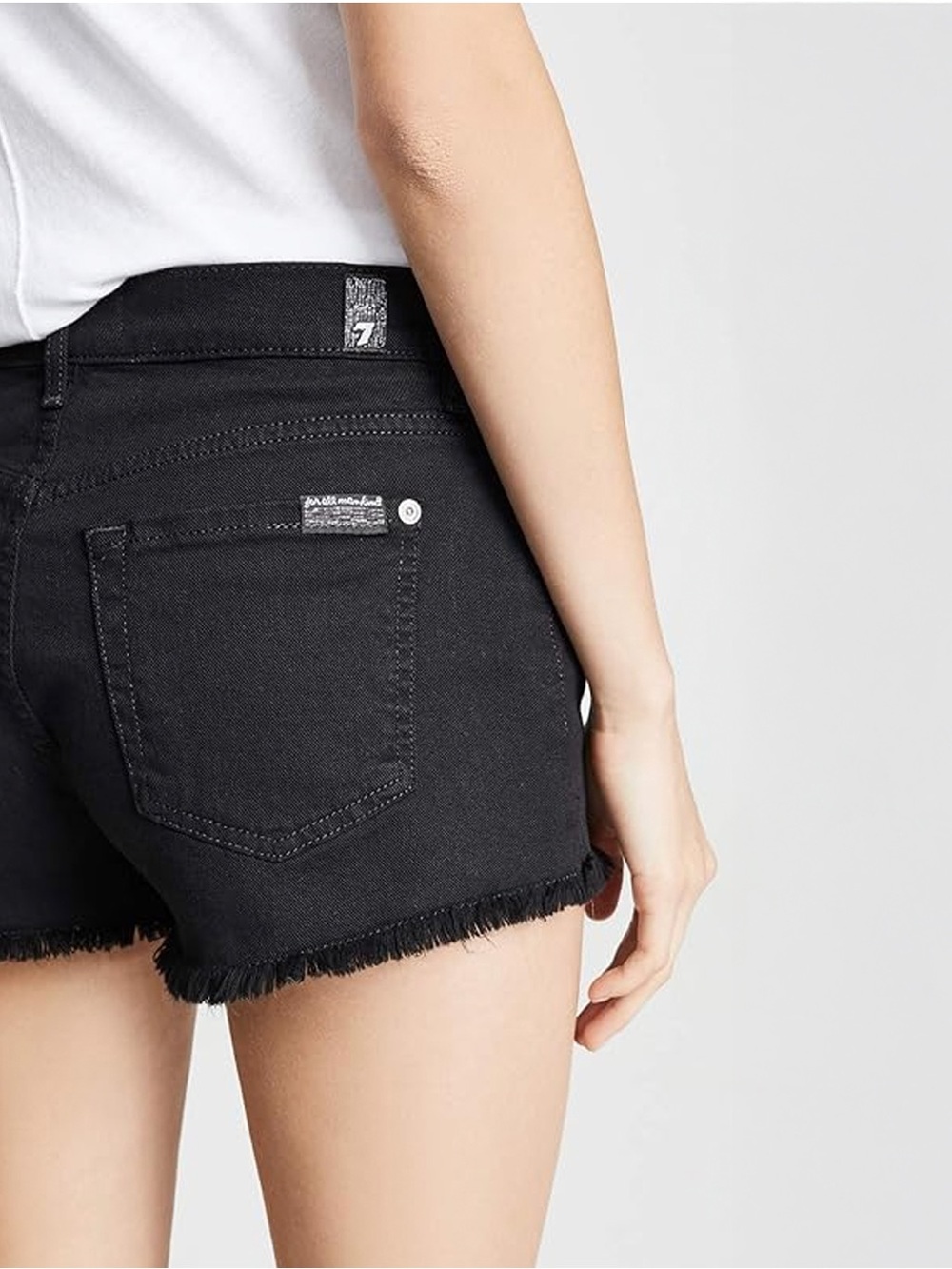 7 For All Mankind 🖤 Cut Off Black Denim Shorts